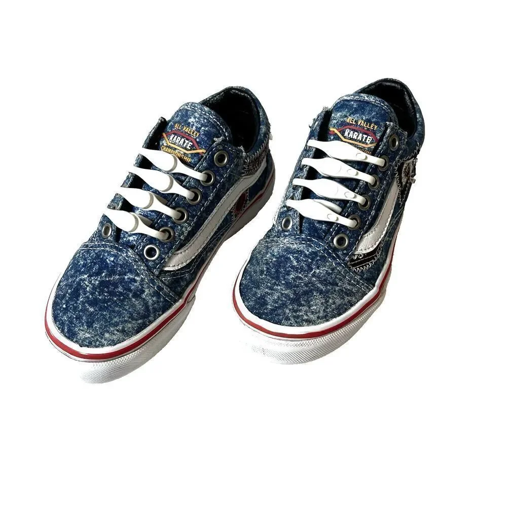 Vans X Cobra Kai Old Skool Sneaker Shoes Blue Low Tops Eagle Fang Karate Kids 12
